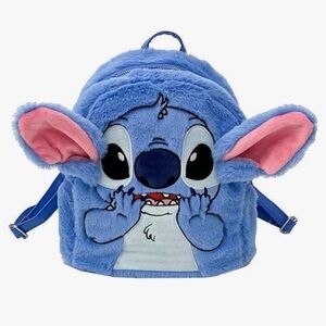 Blue Stitch Plush Backpack
